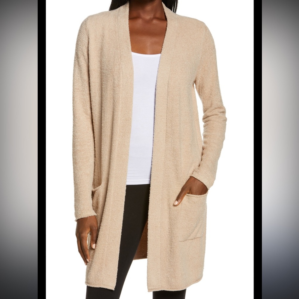 Barefoot Dreams Soft Camel Cardigan Cozy Chic Open Front Duster size S Nordstrom